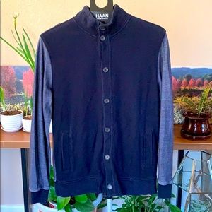 Large Male Navy Blue Cardigan